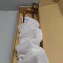 Antique Brass Double Towel Bar, 24 inch Bath Towel Holder Wall Mount, Vintage Gold Decorative Bathroom Accessories, Brass Petal-Relief Series