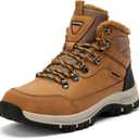 Lamincoa Mens Snow Boots Water Resistant Hiking Boots for Men Non-slip Winter Outdoor Warm Comfort Camping Backpacking Shoe (9.5, Yellow)