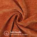 decorUhome Chenille Soft Cozy Throw Pillow Covers 18x18 Set of 2, Modern Farmhouse Boho Velvet Decorative Pillow Cases with Stitched Edge for Couch Sofa Bed Home Decor, Rust