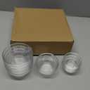 HillSpring 3 Sizes of Glass Prep Bowl Sets, Clear Small Pinch Bowls for Salt, Spices and Chopped Ingredients, 1.5oz/2.5oz/3.5oz, Set of 8