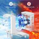 Portable Air Conditioners with 1500ml spray/hour Small Air Conditioner Mini Portable AC Unit 3 Speed Wind & 7 Colorful LED Light Cool Mist &Timer Evaporative Air Cooler for Bedroom/Home/Office/Car