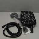 Veken 11.8 Inch Rain Shower Head with Handheld- High Pressure Dual Shower Heads with 5 Modes Handheld Spray Combo- Wide Rainfall Showerhead with Hose, Bathroom Accessories, Matte Black