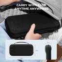 2 x ECHTPower Carrying Case for Nintendo Switch 2 (2025), Slim Hard Travel Case for Switch 2 Console & Accessories, Lightweight Ballistic Nylon Shell, 10 Game Slots, Soft Lining, Black