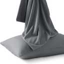 Bedsure King Size Pillow Cases Set of 2 - Dark Grey Brushed Microfiber Pillowcases 2 Pack, Super Soft Pillow Case Cover with Envelope Closure, Wrinkle, Fade and Stain Resistant, 20x36 Inches