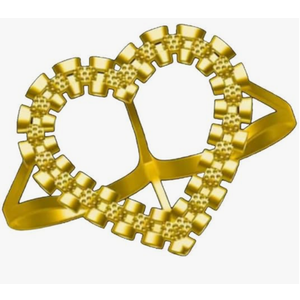 two finger ring al different size and different design 14k gold plated brass material