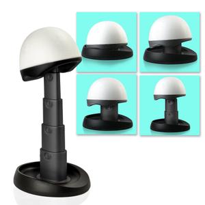 Adjustable Wig Head for Travel and Salon - Black Stand, Styrofoam Head, Collapsible Compact Stand Expands for Long and Short Wigs - by Adolfo Design