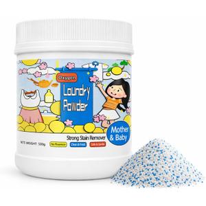 Active Enzyme Laundry Booster, 16.67 Fl Oz Laundry Powder, Oxy Cleaner Powder, Stain Remover For Clothes Laundry, Safe On Everyday Fabrics Removes Milk Sweat Oil Fruit Stains (1pcs)