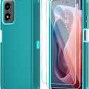 Qinmay Phone Case for Motorola Moto G 5G 2024 Case with HD Screen Protector, Shockproof 3-Layer Cover for Moto G 5G 2024,LakeSkyBlue