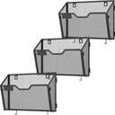 Docnest 3 Pack Mesh Wall File Holders with Hooks for Mail, Black
