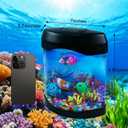 Toycol Fake Fish Lamp, Mini Aquarium Light with 6-Color Changing, 5 Fake Fish Table Lamp, Aesthetic & Safety & Humanization, Decor for Home Office Party, Great Gifts for Kids and Adults