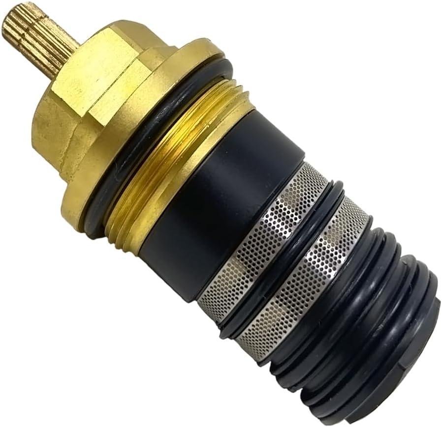 94282000 3/4-Inch Thermostatic Cartridge Valve Spare Parts Fit for Hansgrohe Ecostat Showers two-hole and three-hole thermostatic tub fillers, with Brass Stem
