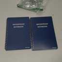 2PCS Field Grid Weatherproof Spiral Notebooks 4.8"x7" with All-Weather Stone Paper and Waterproof PVC Cover, 100 Pages per Pocket Notepad, A6 Medium Memo Steno Pads (Field, Blue)