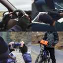 OZERO Winter Gloves Fingerless Convertible Mittens Thermal Polar Fleece Insulated Lining Windproof Warm for Men Women (M)