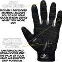 Bionic Men's Beastmode Full Finger Gym Workout Gloves (Black, S)