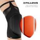 Queen Wear Black Fire Pole Dance Knee Pads Perfect Woman Protection for Ballet Modern Dance and Indoor Sports (XXL)
