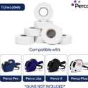 Perco 1-Line White Blank Price & Date Gun Labels – 80 Rolls, 80,000 Count, 10 Sleeves