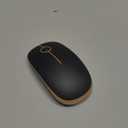 VssoPlor Wireless Mouse, 2.4G Slim Portable Computer Laptop Mouse with Nano Receiver Quiet Silent Optical Mice for Notebook, PC, Laptop, Computer-Black and Gold