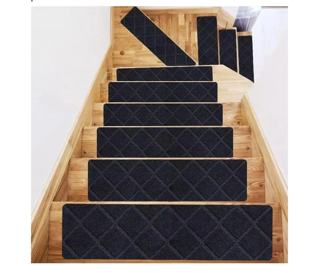 Stair Treads 7 Pack Non Slip Stair Treads Rugs Mats Self Adhesive Stair Treads Stair Rugs for Wooden Steps Indoor - 8" X 30"