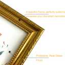 BESCRCL 5x7 Picture Frame Gold with Real Glass, Ornate Vintage 5 x 7 Photo Frames for Wall and Tabletop Display, Set of 4