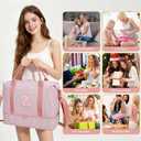 Girls Overnight Weekender Duffle Bag with Shoe Compartment Travel Carry On Teenager Girl Gifts Dance Cheer Gym Bag, Personalized Initials Birthday Gifts for Teenage Kids Women (Pink-Z)