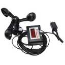 Alarm Anemometer, Tower Crane Wind Speed Meter Power Failure Memory Function Aluminum Alloy Main Body High Accuracy 3 Fan Blades for