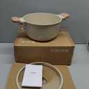 CAROTE 5 Qt Nonstick Stock Pot with Lid Soup Pot, Ceramic 5 Quart Casserole with Lid, Easy to Clean Non Stick Cooking Pot Cookware PFOA Free, Ceramic Oatmeal