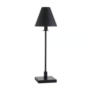 Blackened Bronze Metal Table Lamp with Metal Shade