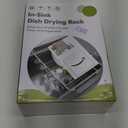 JASIWAY Dish Drying Rack in Sink, Over The Sink Colander Strainer Basket, Stainless Steel Strainer Basket with Expandable Rubber Grip Handles for Vegetables, Fruits, Home Kitchen Essentials, Black