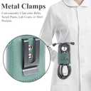 Stethoscope Holder Hip Clip.Night Shift Nurse Essentials Organizer,3M Littmann Stethoscope Belt Clip for Scrubs, Nursing Tools Holster Case,Teaching Stethoscope Holder (1-Dark Green)