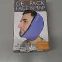 LotFancy Face Ice Pack Wrap for TMJ, Wisdom Teeth, with 4 Reusable Hot Cold Therapy Gel Packs, Pain Relief for Head, Oral and Facial Surgery, Dental Implants, Blue (Blue(one Size Fits Most))