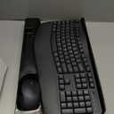 Wireless Keyboard and Mouse Combo,2.4G Full Size Wave Keys Ergonomic Keyboard with Wrist Rest for Natural Typing, 3 DPI Adjustable Ergonomic Silent Mouse for Computer/Laptop/Windows/Mac (Gray)