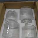 Glass Storage Containers,Clear Glass Jar with Lid, for Pantry - Flour, Coffee bean, Cookies, Pasta, Candy, Set of 4