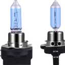 NEWBROWN H11B Headlight Bulb Halogen Bulb 5000K Super White Light Long Life Replacement PGJY19-2 12V/55W (H11B, 2 Pack)