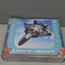 Foam RC Plane Drone for Kids, Remote Control Airplane Fighter Jet with LED Light, Auto Hover, 360Flip, 2 Batteries (16 Mins Flight), Easy to Fly for Beginners