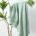 Carriediosa 100% Cotton Muslin Throw Blanket 70" X 80" Twin Size4-Layers Summer Gauze Throws for Bed CouchSoft Lightweight Breathable Linen Blankets Bedspread for Adults All SeasonSage Green