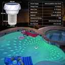 (1) Blansong Solar Pool Chlorine Floater Adjustable Release Swimming Pool Chlorine Tablet Floater with Color Changing Floating Dispenser with Romote Control and Timer IP68 Waterproof (1)