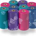 Best Pet Supplies Dog Poop Bags for Waste (150 Bags) Refuse Cleanup, Doggy Roll Replacements for Outdoor Puppy Walking and Travel, Leak Proof and Tear Resistant, Thick Plastic - Assorted Colors