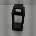 Large Black Iron Lantern with Clear Glass