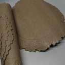 Noctiflorous Round Faux Leather 15 Inch Placemats Set of 6 Waterproof Wipeable Heat Resistant Tablemat for Dining Table Kitchen Non Slip Oilproof Table Place Mat for Indoor Outdoor(A Brown, 6)