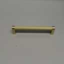 10 Pack 5Inch Kitchen Cabinet Handles Brushed Gold Knurled Cabinet Pulls Gold Drawer Pulls Kitchen Hardware (5'' Hole Center(128mm))