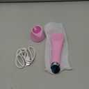 PRITECH Facial Cleansing Brush, Rechargeable Silicone Face Scrubber with Heat Massage End, Vibrating Exfoliator Scrubber for Deep Cleaning, Waterproof Face Brush for Women and Men (Pink)