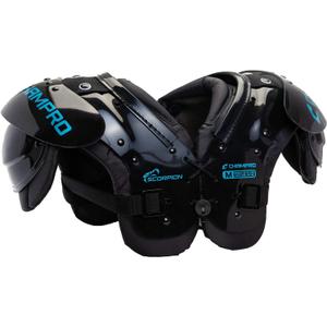CHAMPRO Scorpion Youth Football Shoulder Pad (X-Small, Black, Blue)