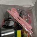 Kid Cooking Sets Real Mini Kitchen, Food Making for Beginner Children 8 9 10 11 12 Boys Girls Cooking Educational Toys, Junior Easy Safe Montessori Tools Dishes Knife Set-Pink