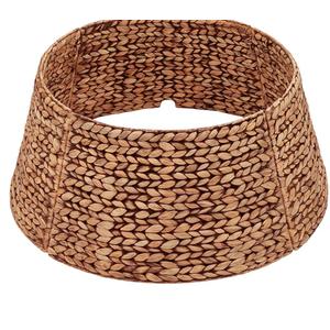 CENBOSS Rattan Christmas Tree Collar, Wicker Tree Skirt & Stand Base Cover (Brown Wash, 24 inch)