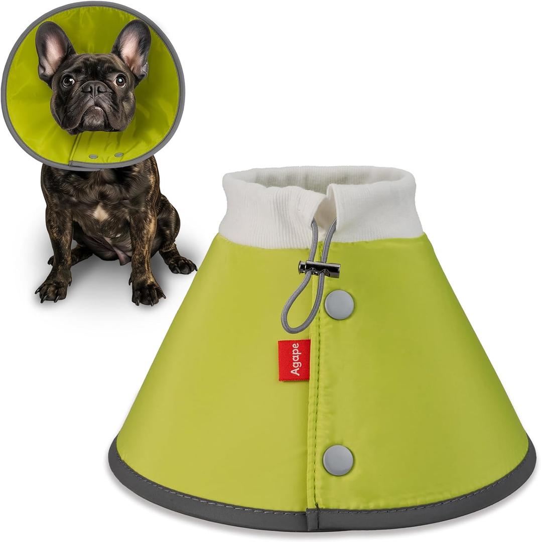 Agape Soft Dog Cone for Small Dogs & Cats, Comfy Dogs Recovery Collar After Surgery, Adjustable E Collar Alternative to Stop Licking, Protective Elizabethan Collars for Pup, Comfortable Dog Cones (5 (Neck:10"-13"))