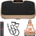 Vibration Plate Exercise Machine Vibration for Lymphatic Drainage Fitness Equipment for Strength Toning Premium Home Workout Equipment with 1-200 Speed Settings for Fitness Gold