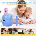 Drawing Robot for Kids, Interactive Educational Drawing Robot, Kids Robot Toys with 100 Word Cards, 12 Color Pens & Voice Interaction, Drawing Machine Present for Girls and Boys Age 5+, Blue