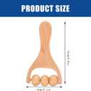 DOITOOL Wooden Foot Massager Roller Handheld Acupoint Massage Tool for Neck Shoulder Back Relief Portable Natural Wood 5.90X3.14X1.18 Inches