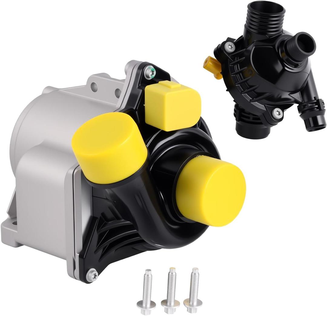 11517563659 Electric Engine Water Pump w/Thermostat Compatible with BMW 135i 335i 335i xDrive 335is 535i Z4 3.0L 2007-2016, Replace# 11517588885 11519455978