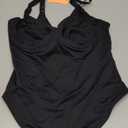 FeelinGirl Shapewear Bodysuits for Women Tummy Control Body Suits Deep V Neck Thong Body Shaper (Large, Black)